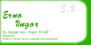 erno ungor business card